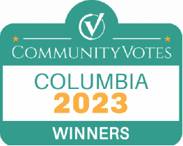 community votes columbia winner badge