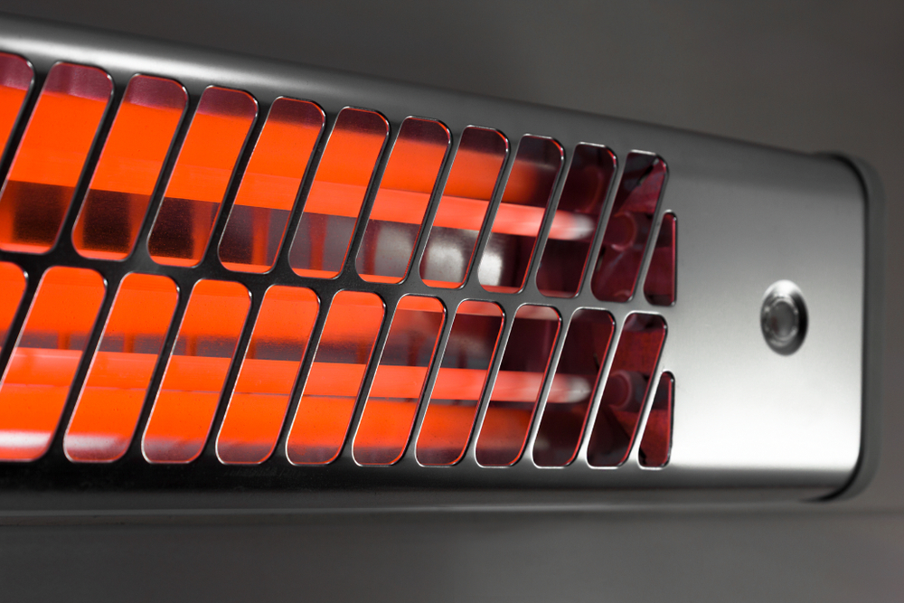 infrared,light,electric,heater,on,a,bathroom,wall,,for