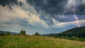 perfect,landscape,view,during,the,thunder,storm,in,the,carpathian
